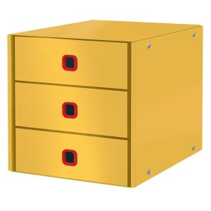 Cassettiera Click&Store Cosy - 3 cassetti - giallo - Leitz - immagine 1
