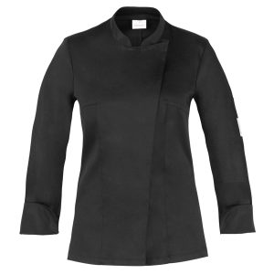Giacca cuoco Celine - da donna - manica lunga - taglia M - nero - Giblor's - immagine 1
