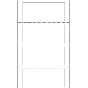 Etichette adesive a modulo continuo TT951-2 - in carta - corsia singola - permanenti - 140 x 60 mm - 4 et/fg - 100 fogli - bianco - Markin - immagine 1