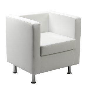 Poltrona Pragma PR1 - con braccioli inclusi - similpelle - bianco - Unisit - immagine 1