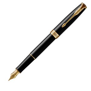 Gift Set DUO - Sonnet Black GT + stilografica + sfera - punta media - Parker - immagine 2