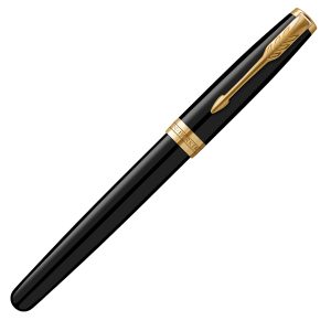Gift Set DUO - Sonnet Black GT + stilografica + sfera - punta media - Parker - immagine 3