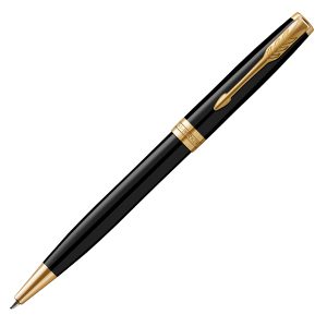 Gift Set DUO - Sonnet Black GT + stilografica + sfera - punta media - Parker - immagine 4