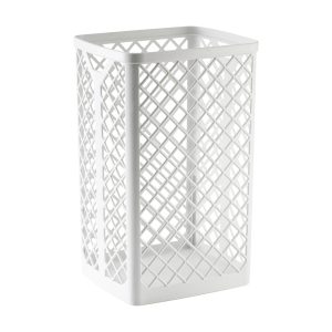 Cestino gettacarta 510 - A51001 - listellato - 35 L - bianco - Mar plast - immagine 1