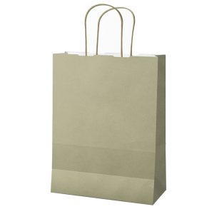 Shopper Twisted - maniglie cordino - 18 x 8 x 24 cm - carta kraft - salvia - Mainetti Bags - conf. 25 pezzi - immagine 1