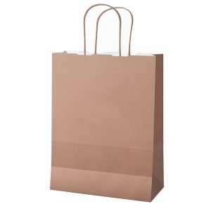 Shopper Twisted - maniglie cordino - 18 x 8 x 24 cm - carta kraft - rosa antico - Mainetti Bags - conf. 25 pezzi - immagine 1
