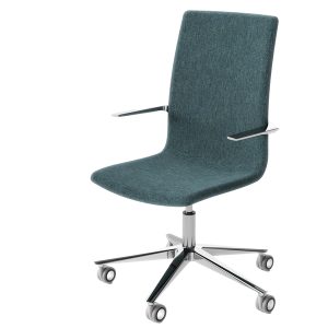 Poltrona direzionale Kona KOM - con braccioli fissi - jeans - Unisit - immagine 1