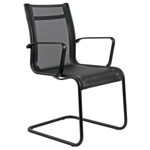 Seduta attesa Pollux all black PVV - con braccioli inclusi - nero - Unisit - immagine 1