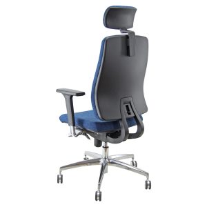 Poltrona semidirezionale Absolute ASAPG - con braccioli regolabili e poggiatesta- blu - Unisit - immagine 1