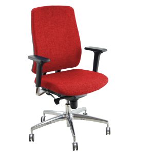 Poltrona semidirezionale Absolute ASA - con braccioli regolabili - rosso - Unisit - immagine 1