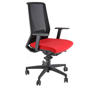 Poltrona semidirezionale Light LLN - con braccioli regolabili - rosso - Unisit - immagine 1