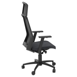 Poltrona semidirezionale Light LLNPRO - con braccioli regolabili - nero - Unisit - immagine 2