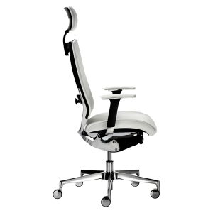 Poltrona semidirezionale Elite concept COTPGB - con braccioli regolabili e poggiatesta - bianco - Unisit - immagine 1