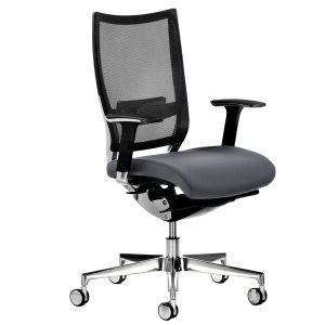 Poltrona semidirezionale Elite concept COT - con braccioli regolabili - nero - Unisit - immagine 1