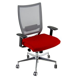 Poltrona semidirezionale Elite concept COTXL - con braccioli regolabili - rosso/grigio - Unisit - immagine 1