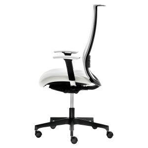 Poltrona semidirezionale Elite wing WITB - con braccioli regolabili - bianco/bianco - Unisit - immagine 1