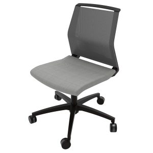 Poltrona semidirezionale Light LLE - senza braccioli - grigio chiaro - Unisit - immagine 1