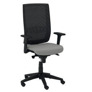 Poltrona semidirezionale Kind KIAN - con braccioli regolabili - grigio chiaro - Unisit - immagine 1