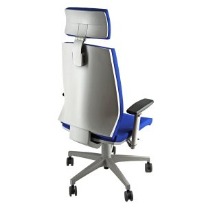 Poltrona semidirezionale Larissa LR1G - con braccioli regolabili e poggiatesta - blu - Unisit - immagine 1