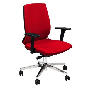 Poltrona semidirezionale Larissa LR1S - con braccioli regolabili - rosso - Unisit - immagine 1
