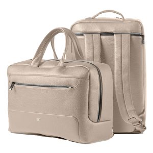 Borsa zainabile bi-bag Gate Trended - 42 x 28 x 14 cm - ecopelle - ghiaccio - InTempo - immagine 1