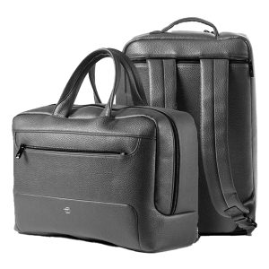 Borsa zainabile bi-bag Gate Trended - 42 x 28 x 14 cm - ecopelle - nero - InTempo - immagine 1