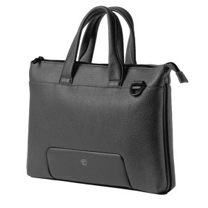 Borsa espandibile Gate Trended - con manici - 41 x 30 x 7 cm - ecopelle - nero - InTempo - immagine 1