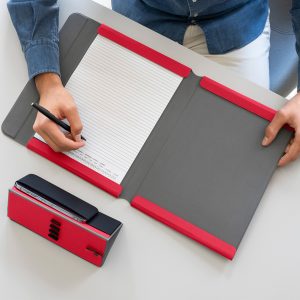 Portablocco Meet - con alette magnetiche - 31 x 25 x 1,4 cm - rosso - InTempo - immagine 4