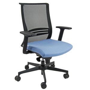 Poltrona semidirezionale Elite wing WIBST - con braccioli regolabili - celeste - Unisit - immagine 1