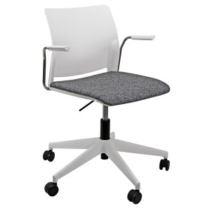 Seduta Home/Office Alpha APGBBRT - con braccioli inclusi - bianco/grigio - Unisit - immagine 1