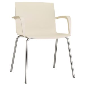 Seduta attesa Melissa MEC - con braccioli inclusi - bianco perla - Unisit - immagine 1