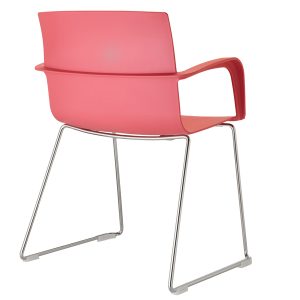 Seduta attesa Melissa MES - con braccioli inclusi - rosso - Unisit - immagine 1