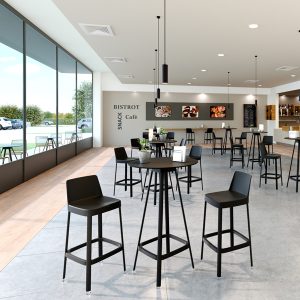 Sgabello Tapas TAPSA - senza braccioli - grigio - Unisit - immagine 2