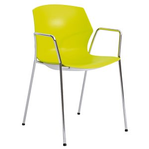Seduta attesa No Frill NFBR - con braccioli inclusi - giallo limone - Unisit - immagine 1
