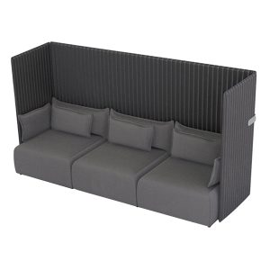 Divanetto Oasis OA3 - 3 posti - antracite - Unisit - immagine 1