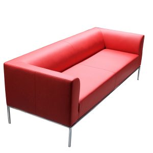 Divanetto Diwa DW2 - 2 posti - con braccioli inclusi - rosso - Unisit - immagine 1