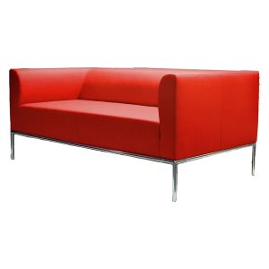 Divanetto Diwa DW2 - 2 posti - con braccioli inclusi - rosso - Unisit - immagine 2