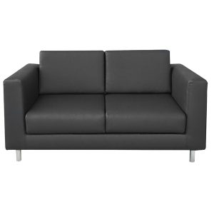 Divanetto Erica EK2 - 2 posti - con braccioli inclusi - nero - Unisit - immagine 1