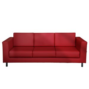 Divanetto Erica EK3 - 3 posti - con braccioli inclusi - rosso - Unisit - immagine 1