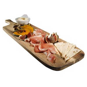 Tagliere con manico - 75 x 20 x 1,6 cm - legno di acacia - Leone - immagine 2
