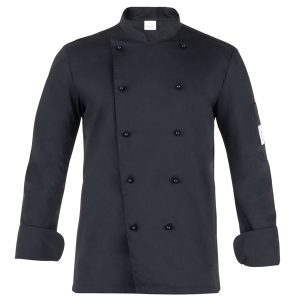 Giacca cuoco Adriano - da uomo - manica lunga - taglia S - nero - Giblor's - immagine 1