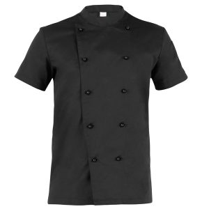 Giacca cuoco Tommaso - da uomo - manica corta - taglia S - nero - Giblor's - immagine 1