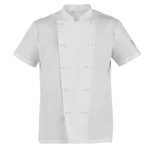 Giacca cuoco Tommaso - da uomo - manica corta - taglia XXL - bianco - Giblor's - immagine 1