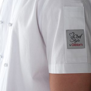 Giacca cuoco Tommaso - da uomo - manica corta - taglia XXL - bianco - Giblor's - immagine 3