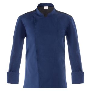 Giacca cuoco Raul - da uomo - manica lunga - taglia XXL - blu - Giblor's - immagine 1