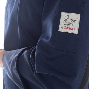 Giacca cuoco Raul - da uomo - manica lunga - taglia XXL - blu - Giblor's - immagine 3