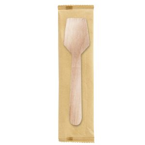Palettina gelato monouso in legno - imbustata singolarmente - 9,6 cm - Signor Bio - conf. 2000 pezzi - immagine 1