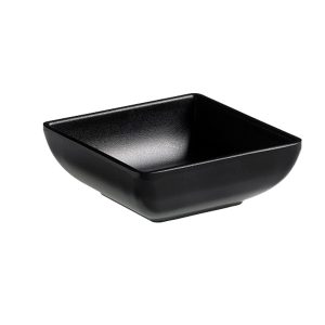 Ciotolina quadrata fingerfood - 7,5 x 7,5 x 2,7 cm - melamina - nero - Leone - immagine 1