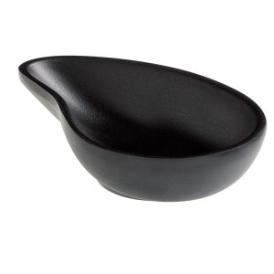 Ciotola a goccia fingerfood - 10 x 6,5 x 2,4 cm - melamina - nero - Leone - immagine 1