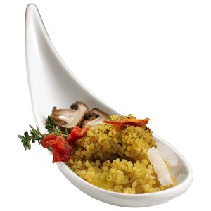 Ciotola a cucchiaio fingerfood - 14,5 x 4,5 x 1,5 cm - melamina - bianco - Leone - immagine 1